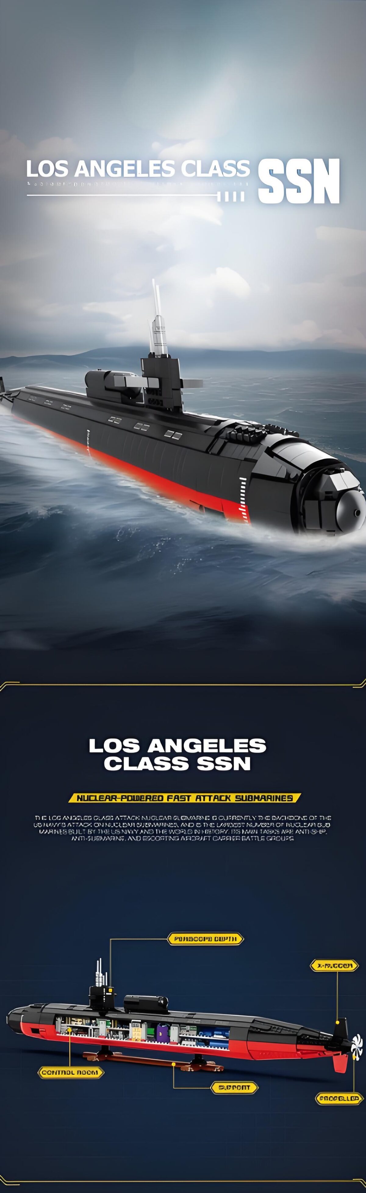 R33049 LOS ANGELES CLASS SNN 1:125 2988PCS - Image 3