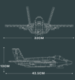 R33021 F-35 THE LINGHTNING II FIGHTER 1600PCS - Image 2
