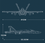 R33022 F18 THE STRIKE FIGHTER 1387PCS - Image 2