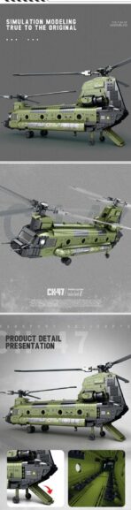 R33031 CH-47 THE TRANSPORT HELICOPTER 1451PCS - Image 3