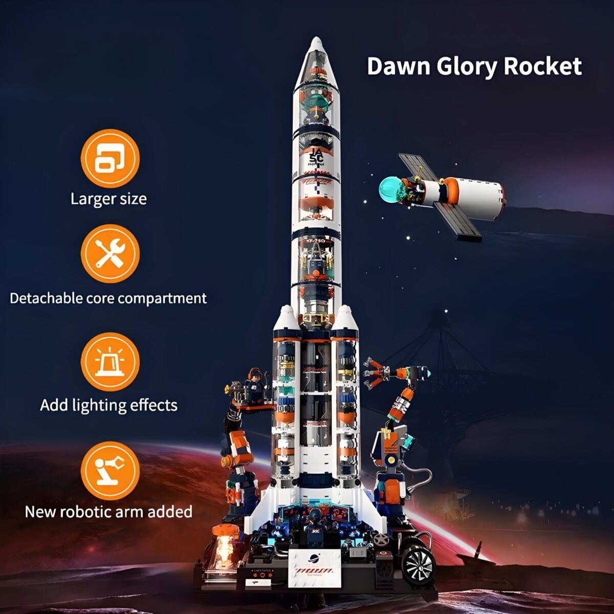 JAKI The Dawn of Glory Rocket  863PCS - Image 2