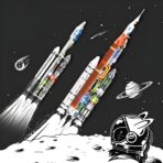 JIE STAR JJ9030-9031 The Space Launch System-Falcon Heavy - Image 2