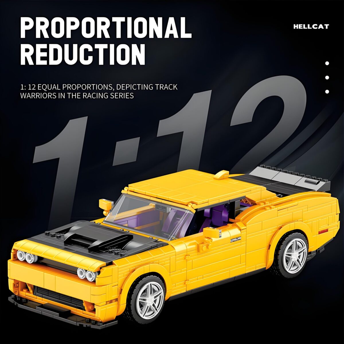R11030 1:12 The Hellcate In Yellow 1740PCS - Image 2