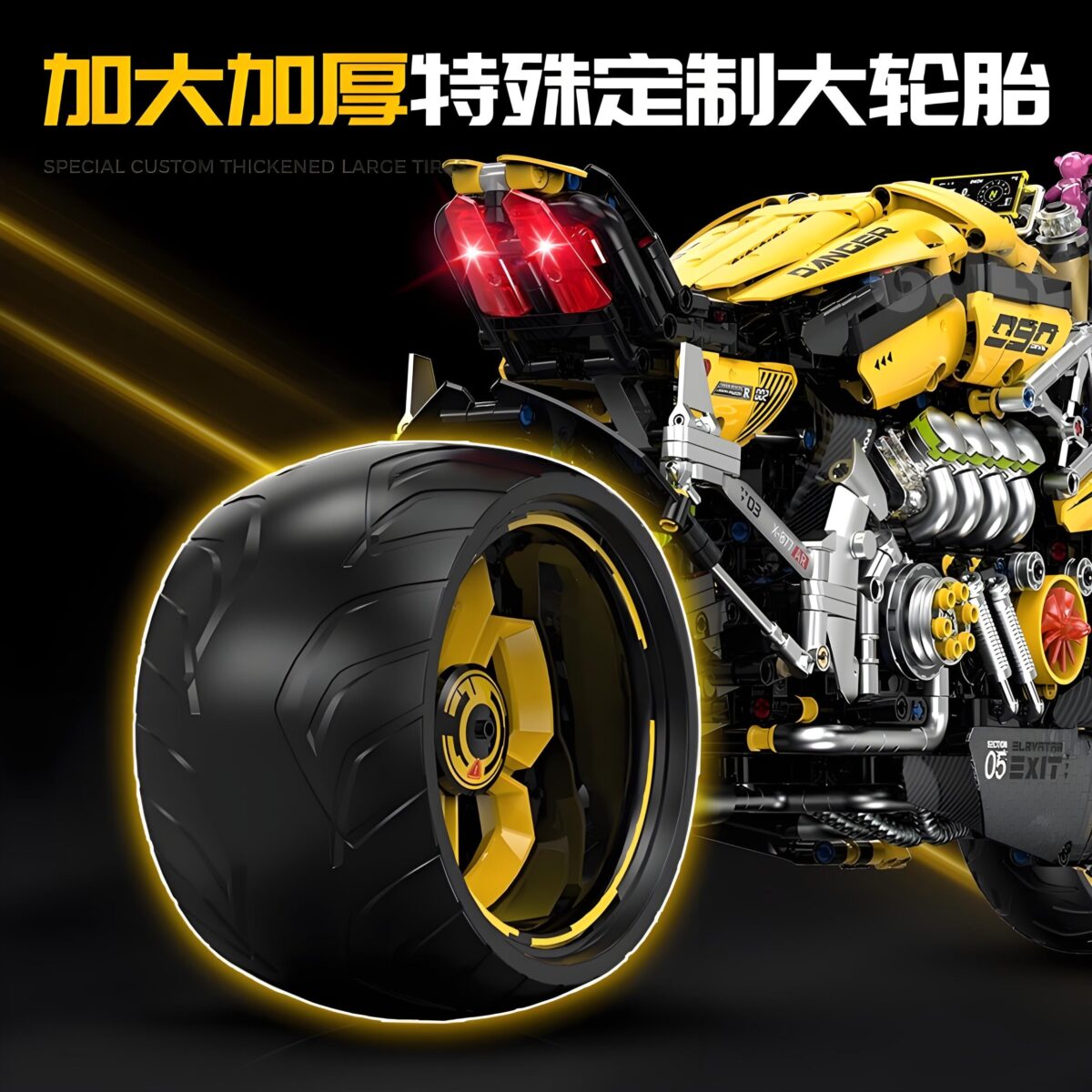 GL60519 1:5 The Big Devil Motorbike With RC 2752PCS - Image 4