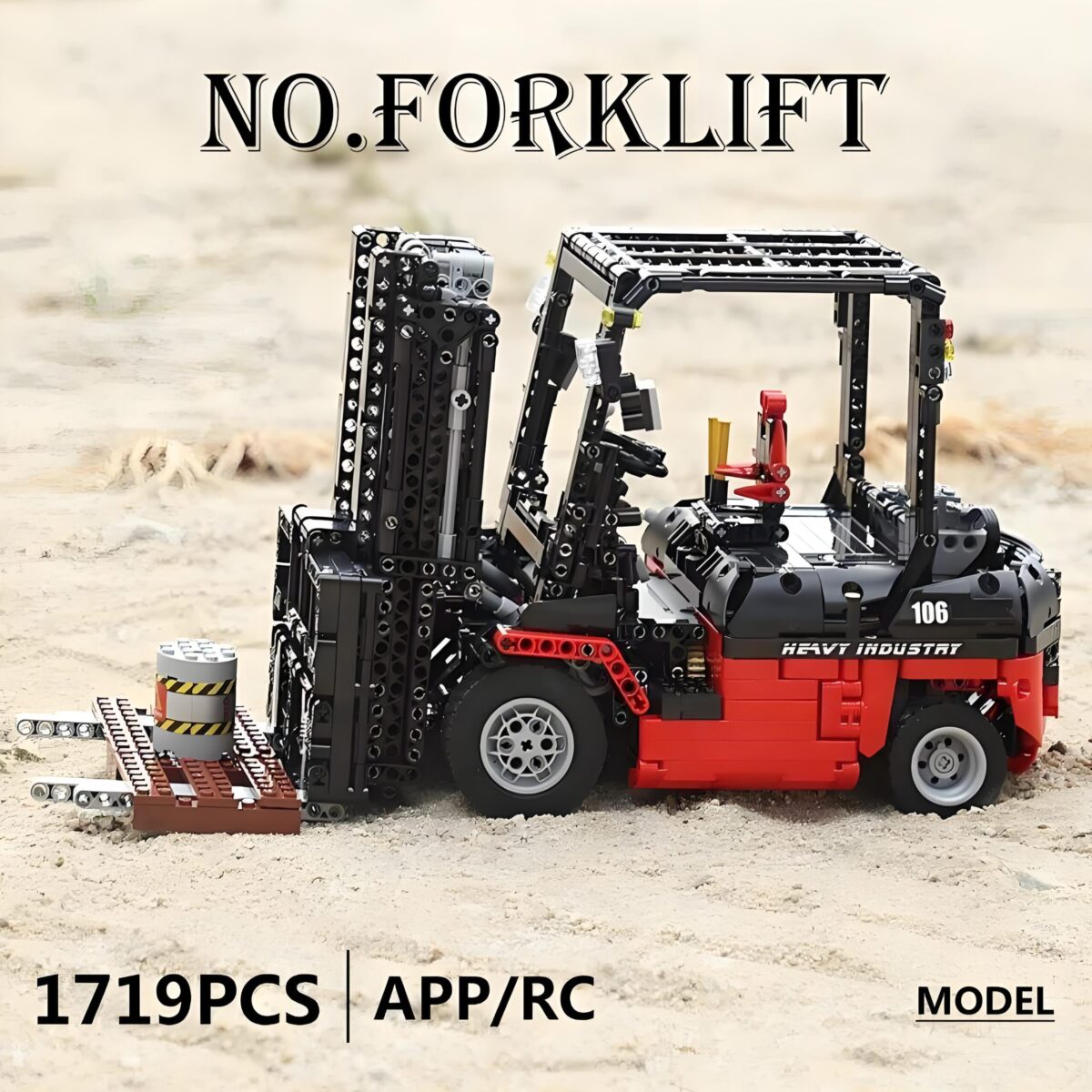 MK13106 The Motorized Red Forklift 1719PCS - Image 4
