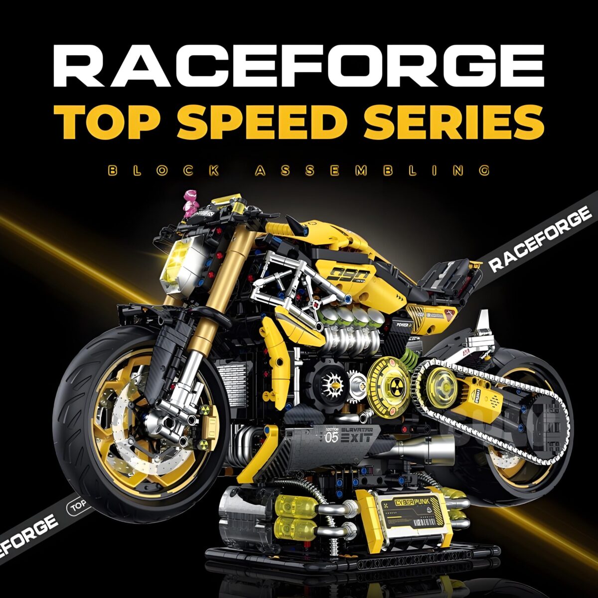 GL60519 1:5 The Big Devil Motorbike With RC 2752PCS - Image 2