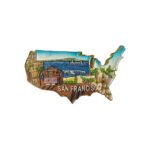 Resin-Made San Francisco Fridge Decoration With Magnet