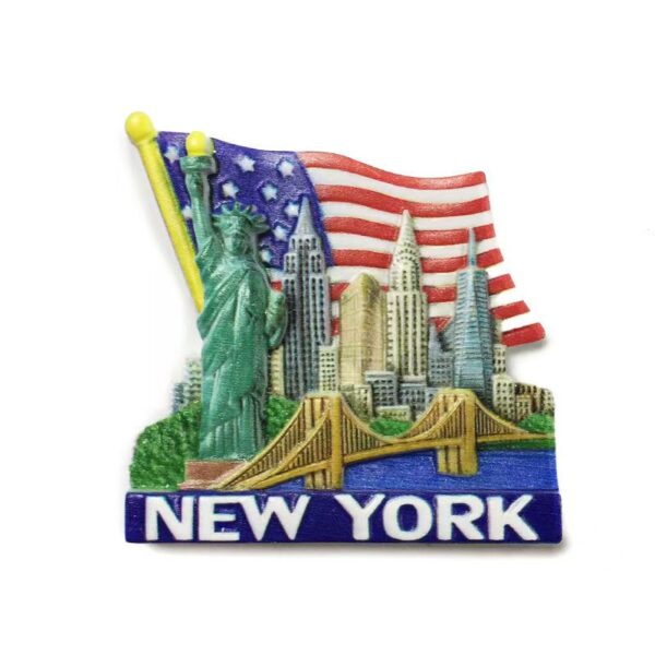 Resin-Made New York Fridge Decoration With Magnet