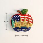 Resin-Made New York(Apple Shaped) Fridge Decoration With Magnet - Image 4