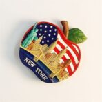 Resin-Made New York(Apple Shaped) Fridge Decoration With Magnet - Image 3