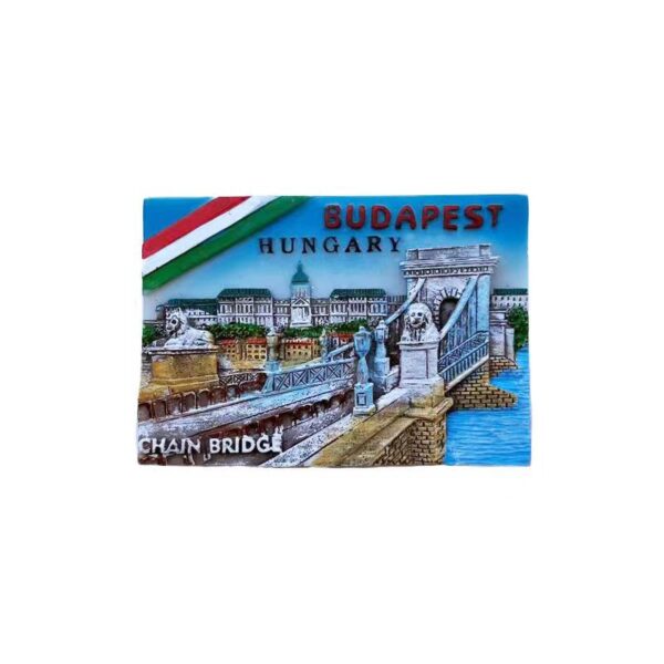 Resin-Made Budapest Fridge Decoration With Magnet