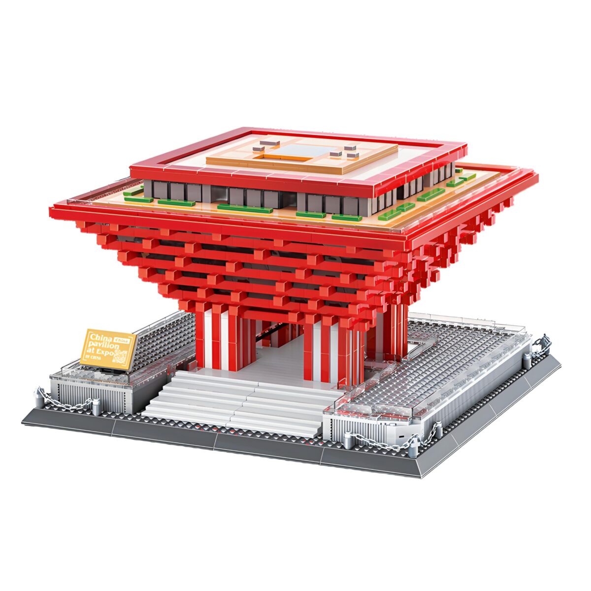 WG7210 The CHINA PAVILION Minibrick 3049PCS - Image 5