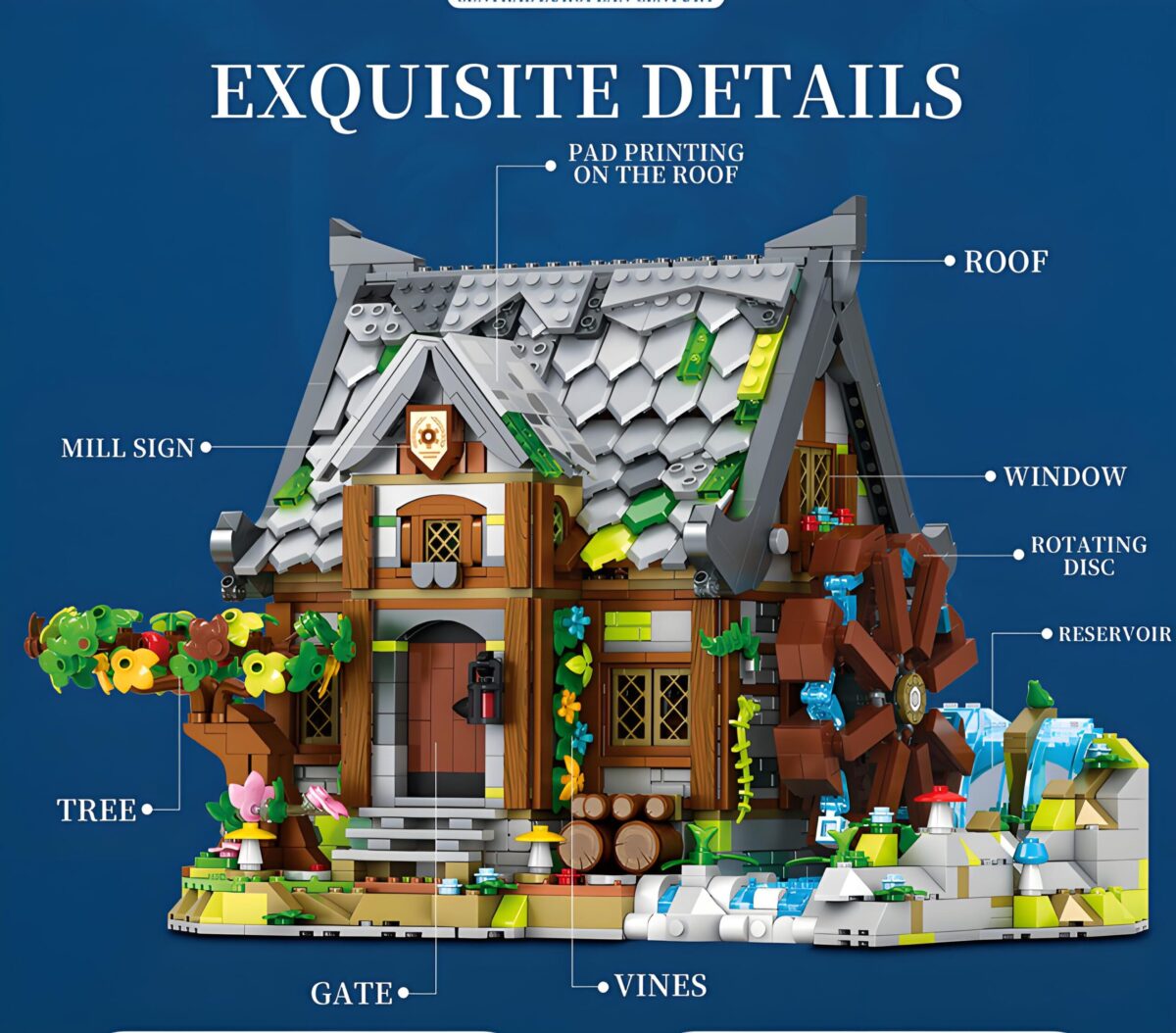 Reo 66045 The Medieval watermill  1873PCS - Image 3