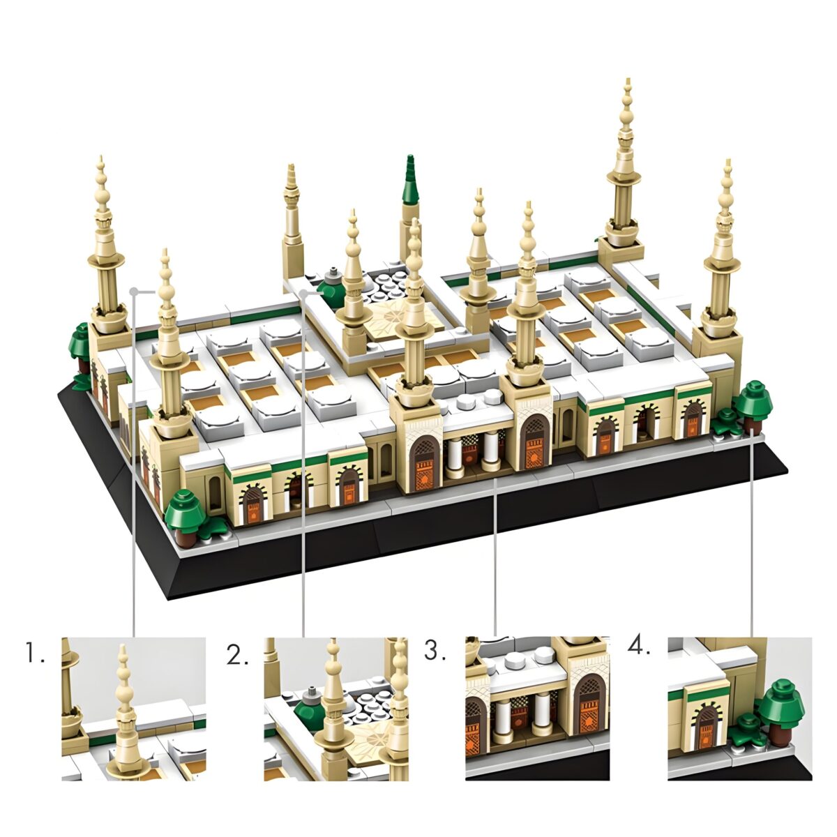 WG4228 The Prophet's Mosque Minibrick 594PCS - Image 3