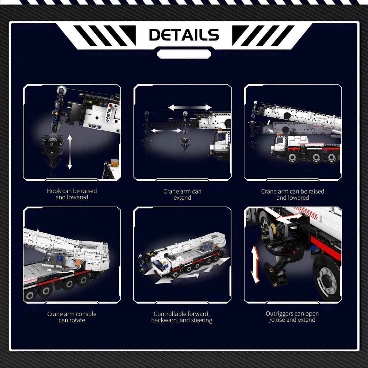 MK17075 The LTM 1110 Crane With RC In White 3218PCS - Image 4