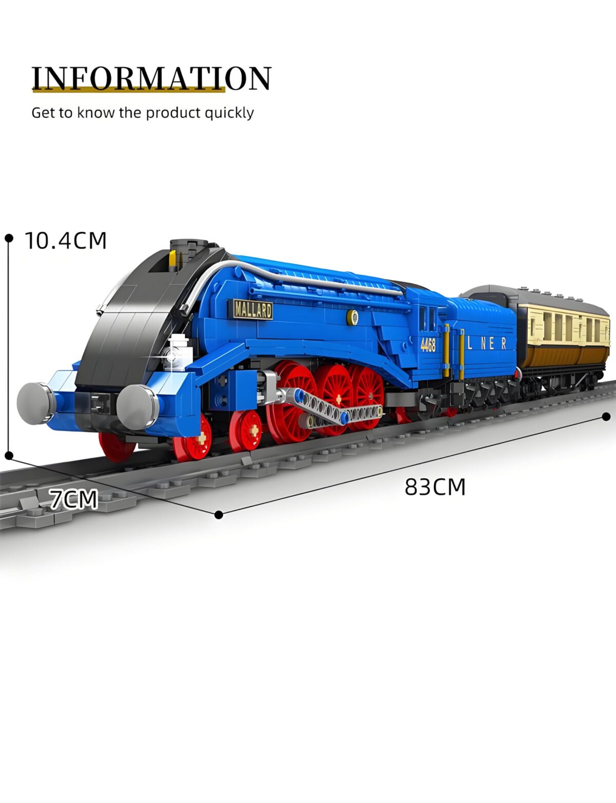 Mould King MK12006 The RC Class A4 Pacifics Mallard  2139PCS - Image 9