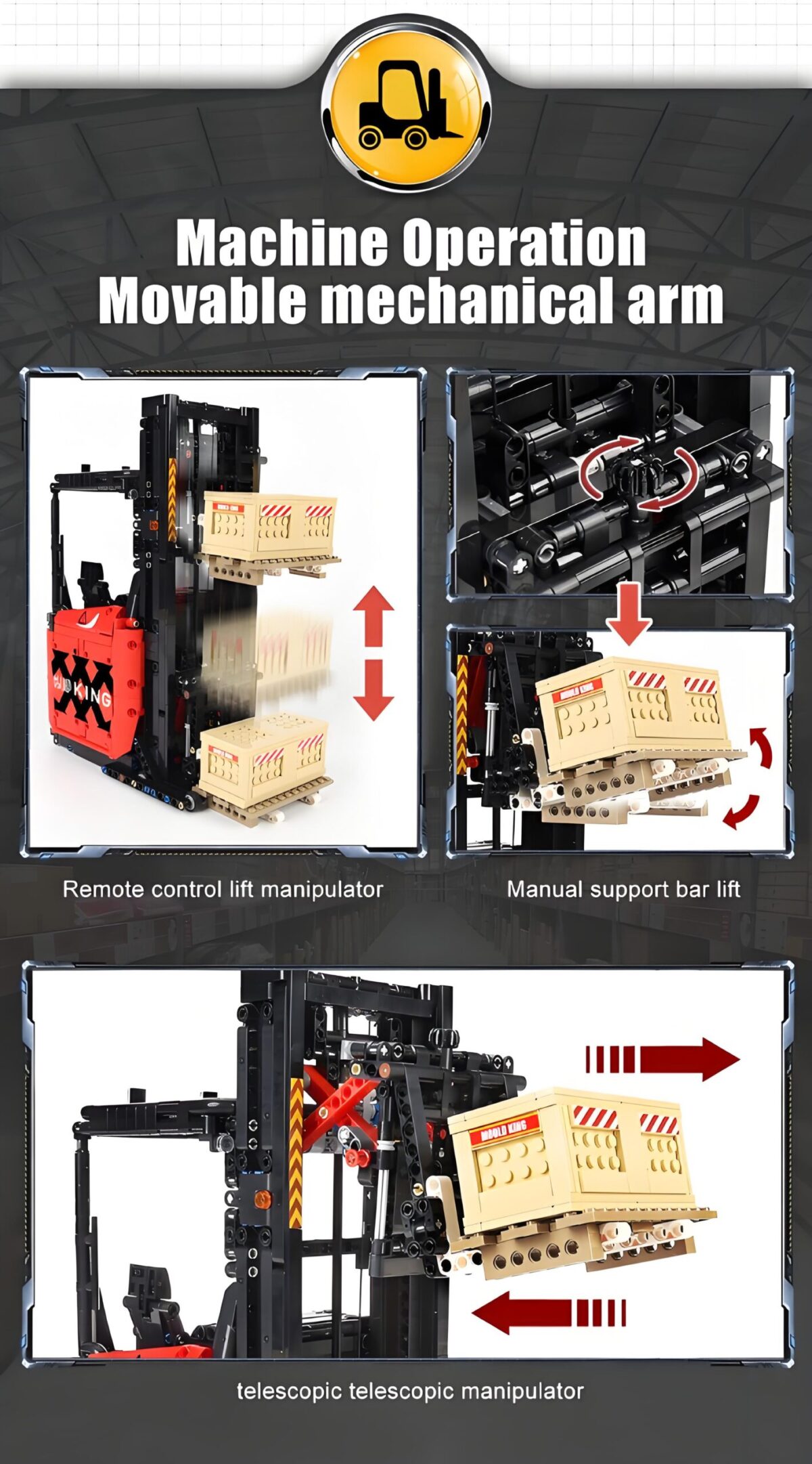 MK17041 The Orange Shelf Forklift  1506PCS - Image 4