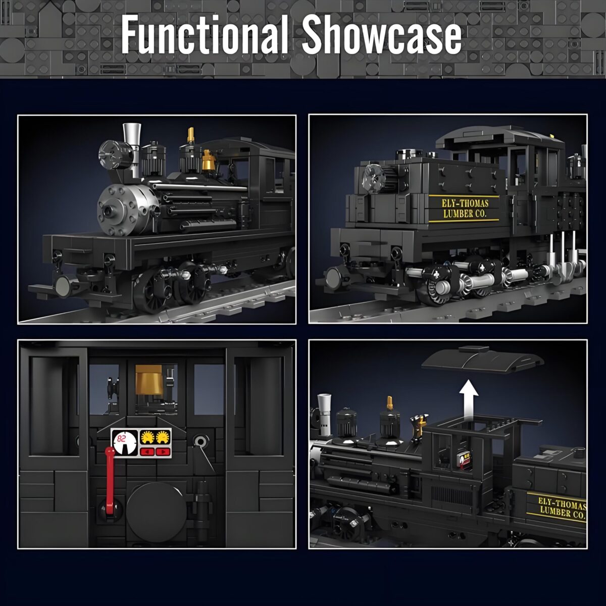 Mould King MK12032  The Shay-Type Steam Locomotive 880PCS - Image 4