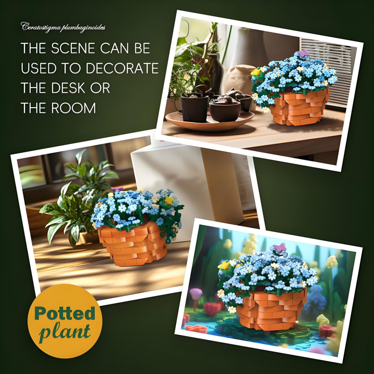 JJ9131 The Blue leadwort  365PCS - Image 5