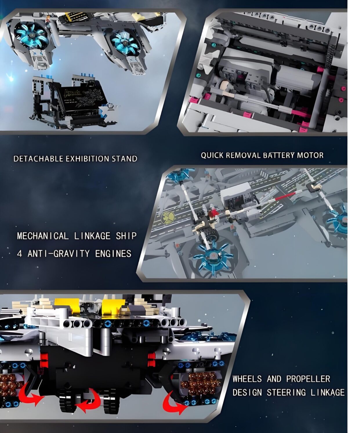 K10218 The Leaguer Heroes Helicarrier 3385PCS - Image 4
