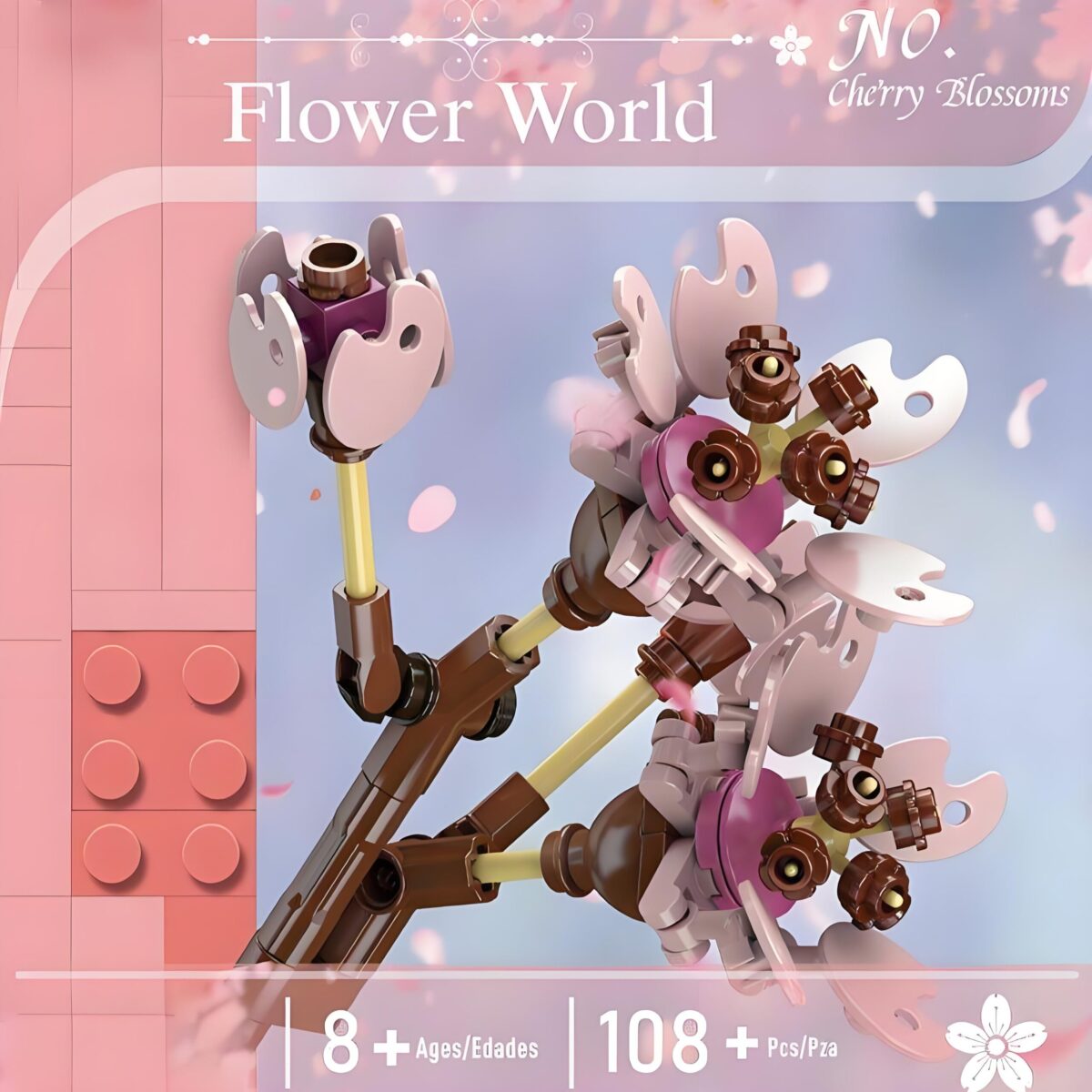 MK24011  The Flower World:Cherry Blossoms   108PCS - Image 2