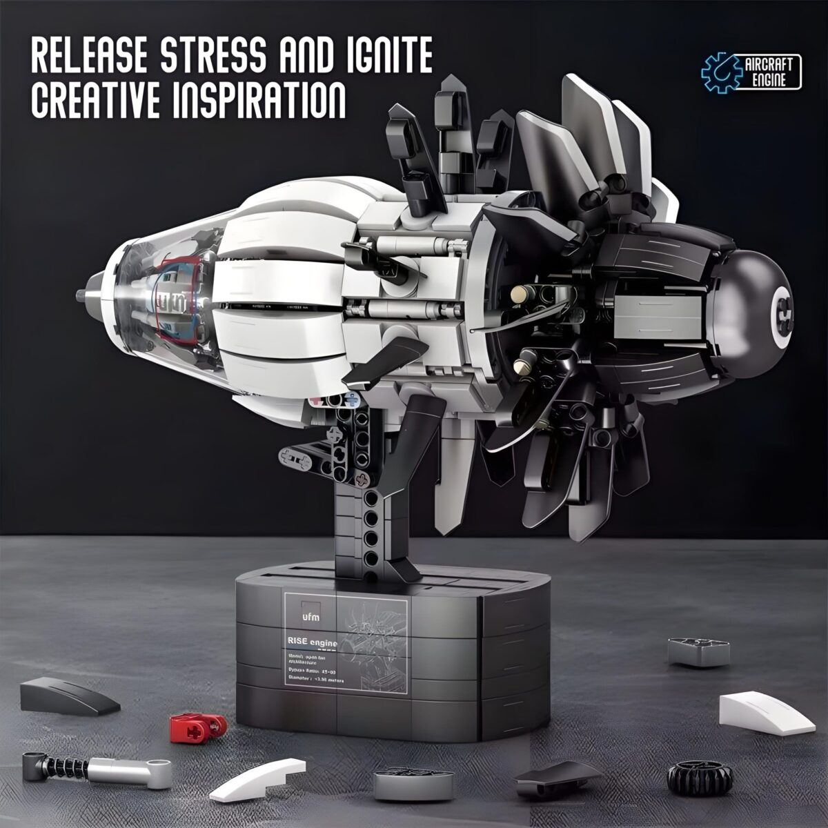 REO33018 The Aircraft Engine  1351PCS - Image 3