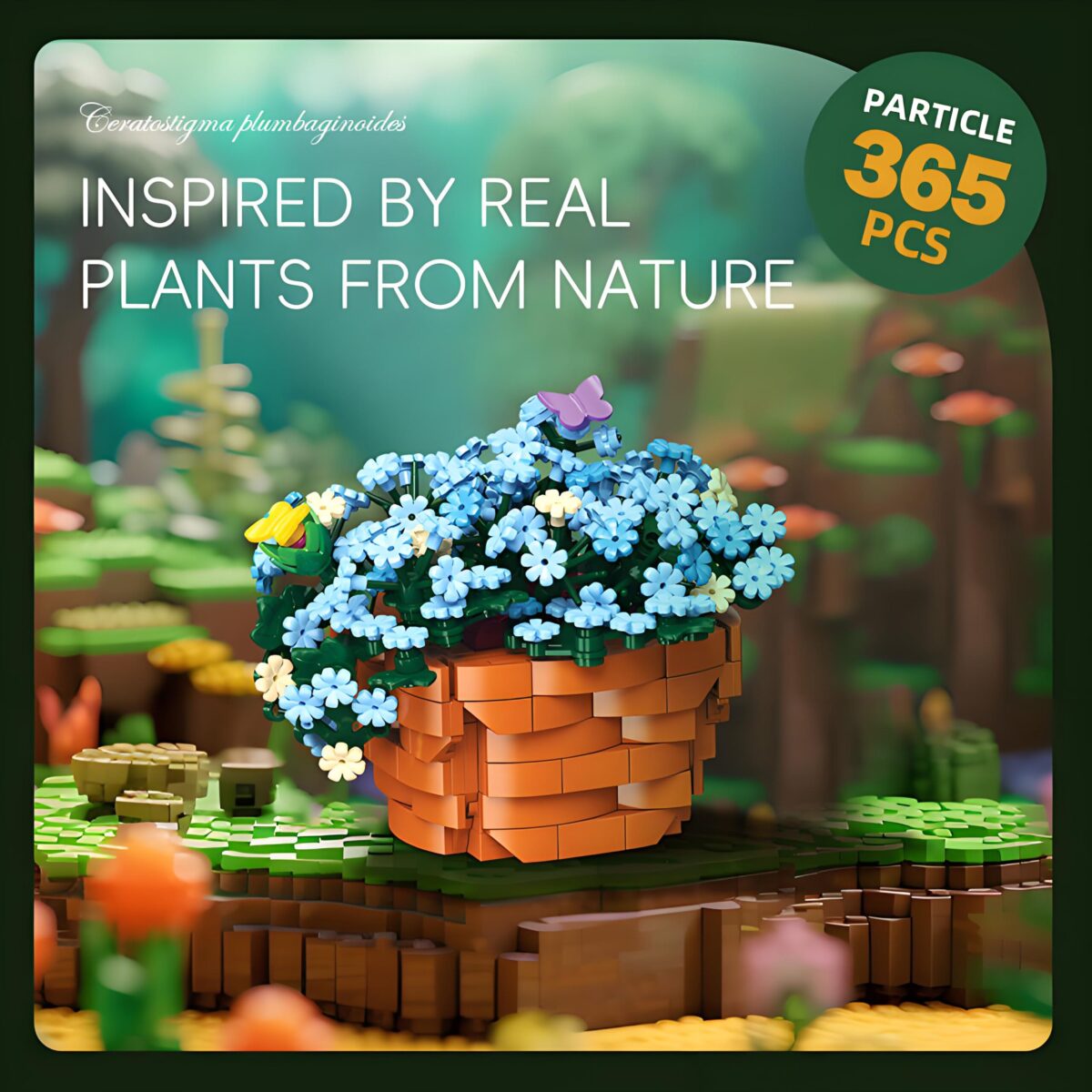 JJ9131 The Blue leadwort  365PCS - Image 3