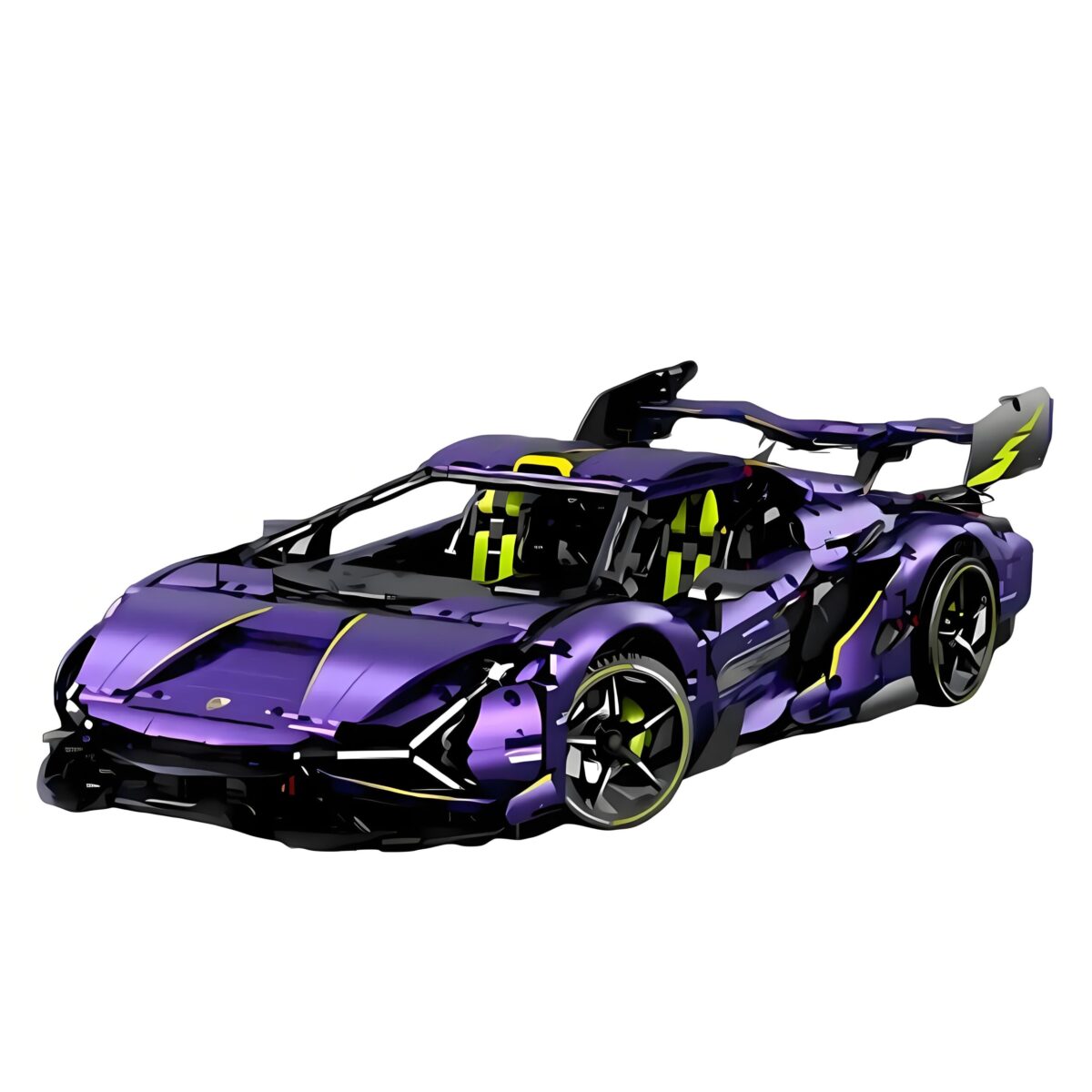10635 1:8 The Lamborghini Purple Bull Supercar  3654PCS - Image 1