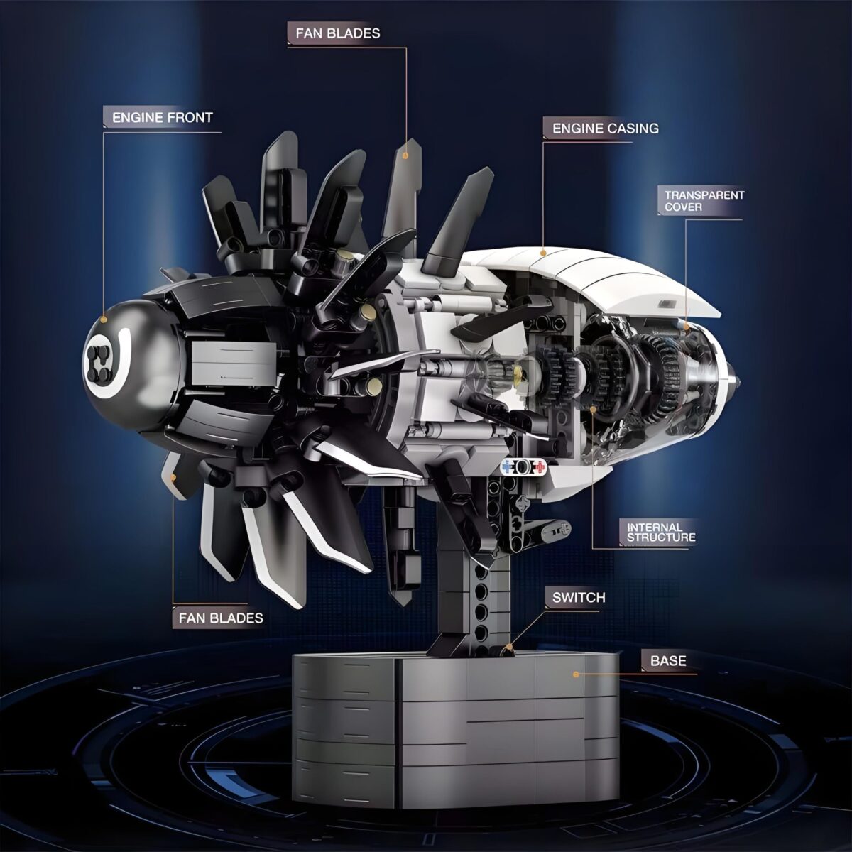 REO33018 The Aircraft Engine  1351PCS - Image 5