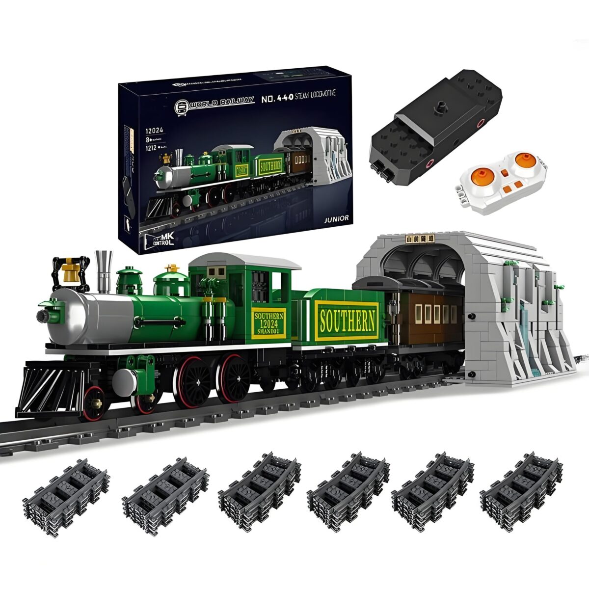 Mould King MK12024 The 4-4-0 Steam Locomotive  1212PCS - Image 6