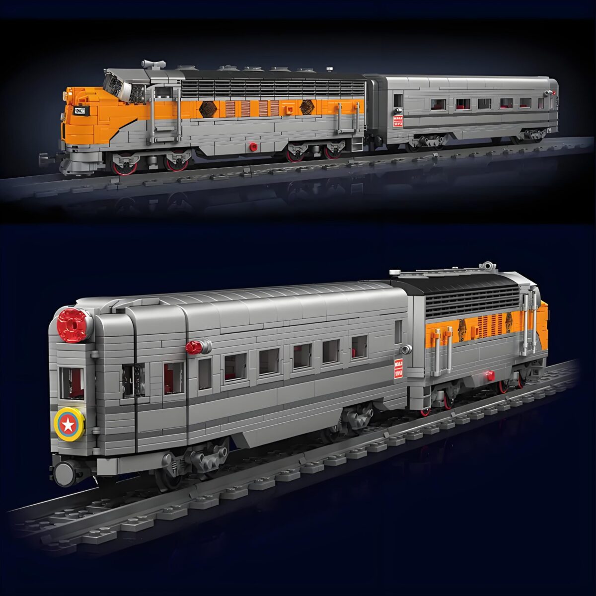 Mould King MK12018 The USA EMD F7 WP Diesel Locomotive 1541PCS - Image 3