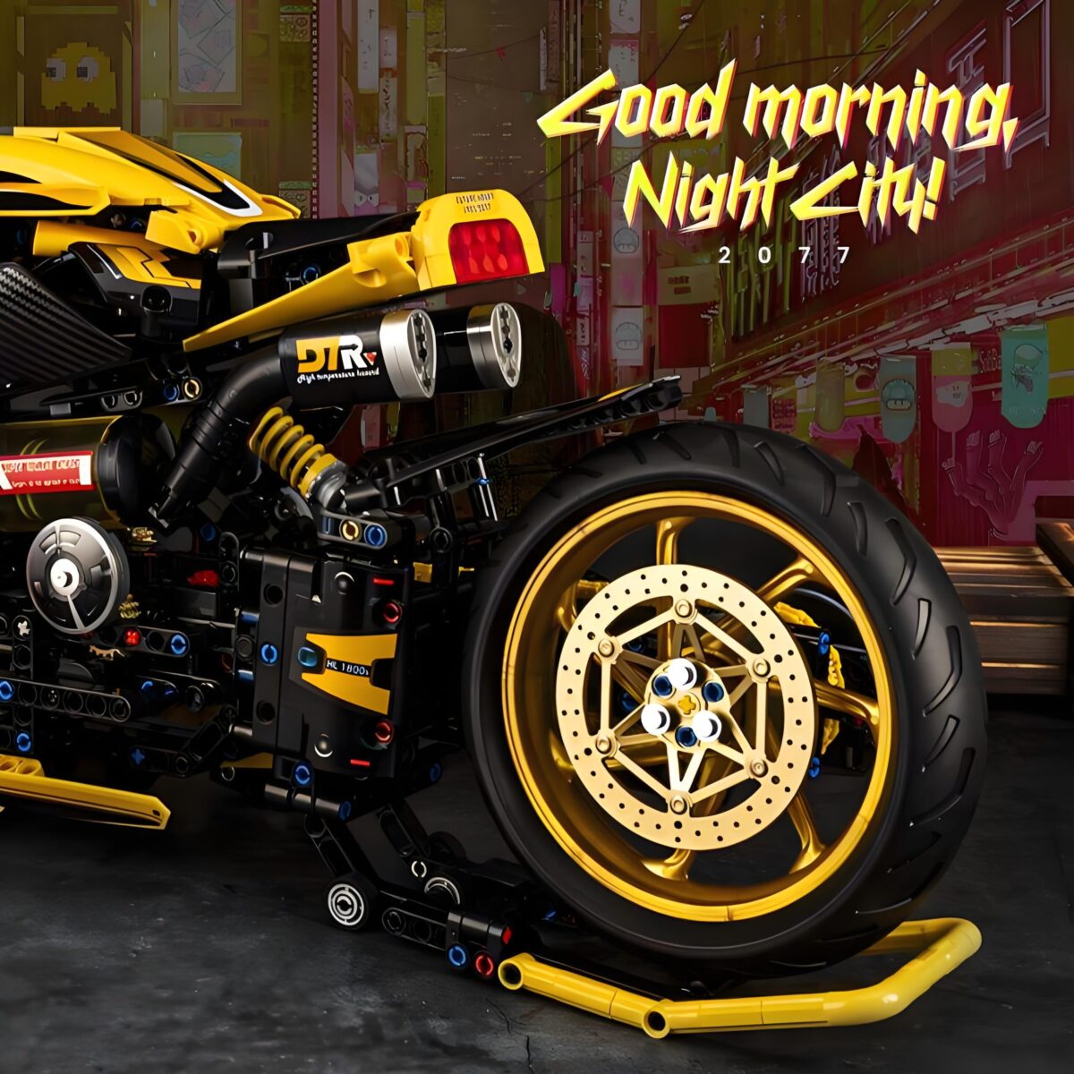 K10506 1:5  The Cyberpunk Motorcycle 1981PCS - Image 3