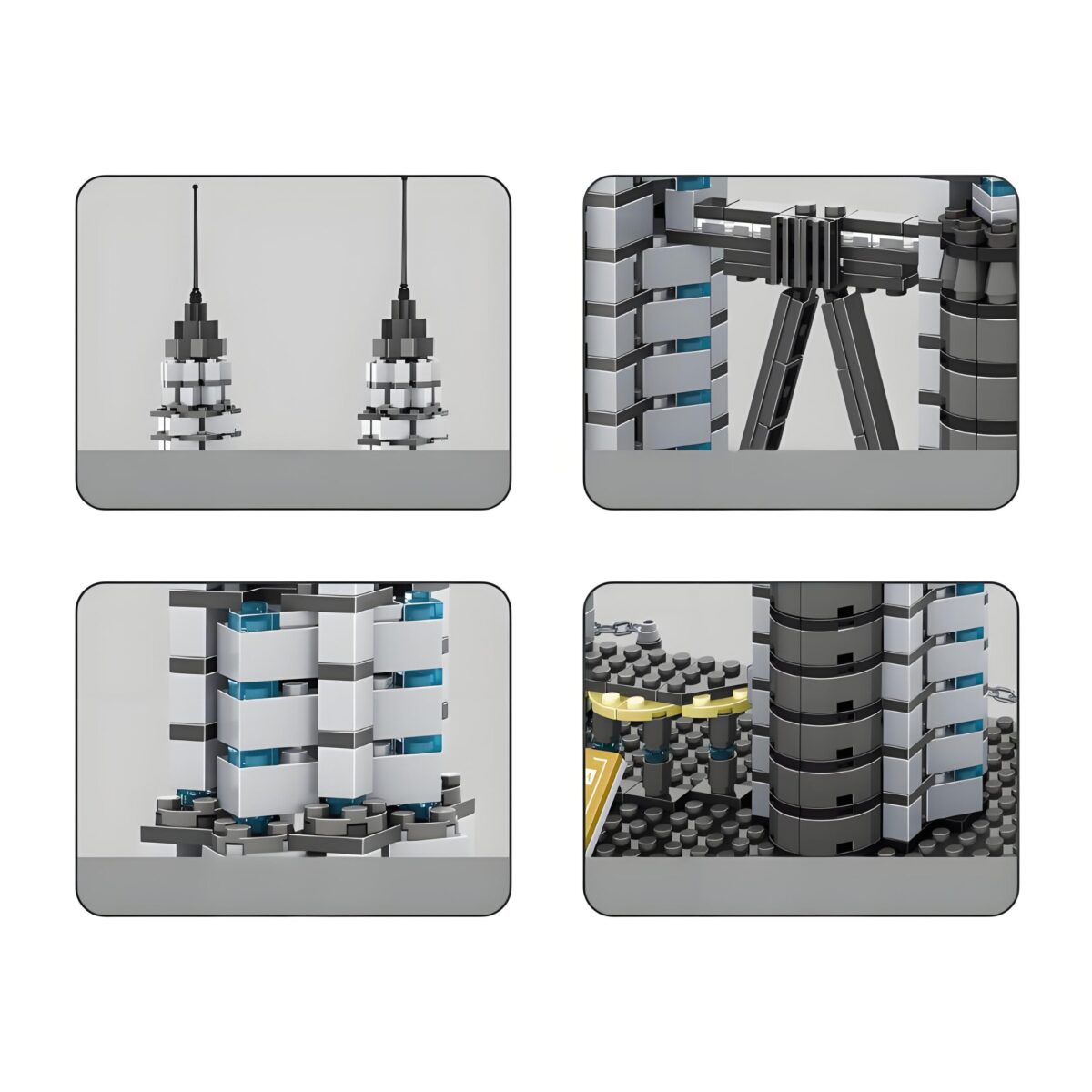 WG5213 The Kuala Lumpur Petronas Towers Minibrick 1160PCS - Image 4