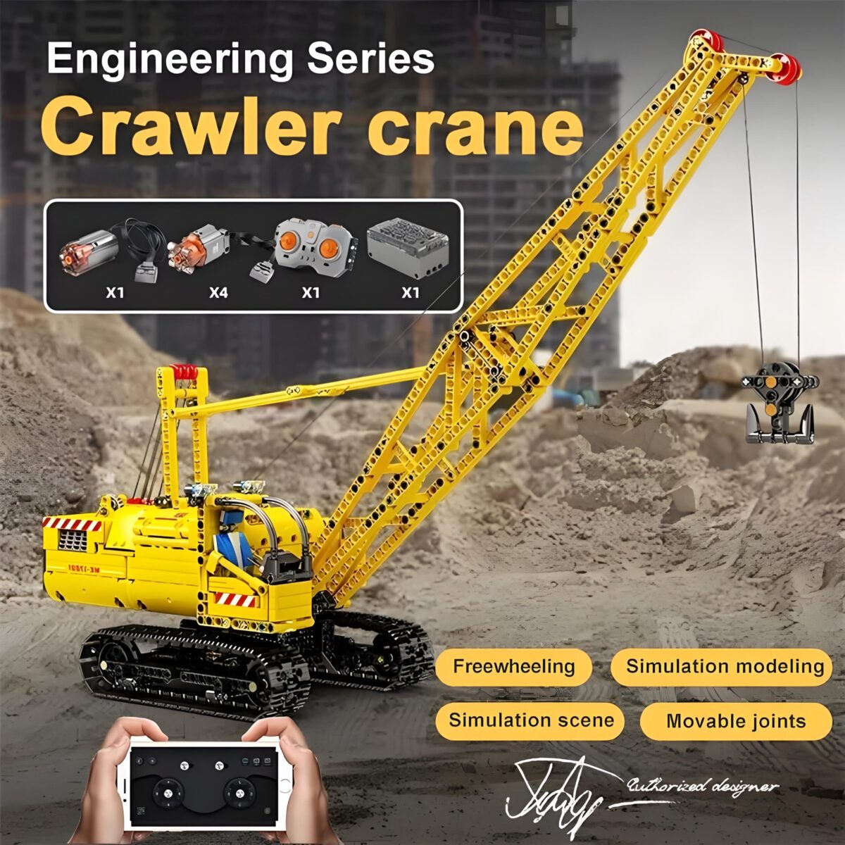 MK17001 The Crawler Crane  1205PCS - Image 2