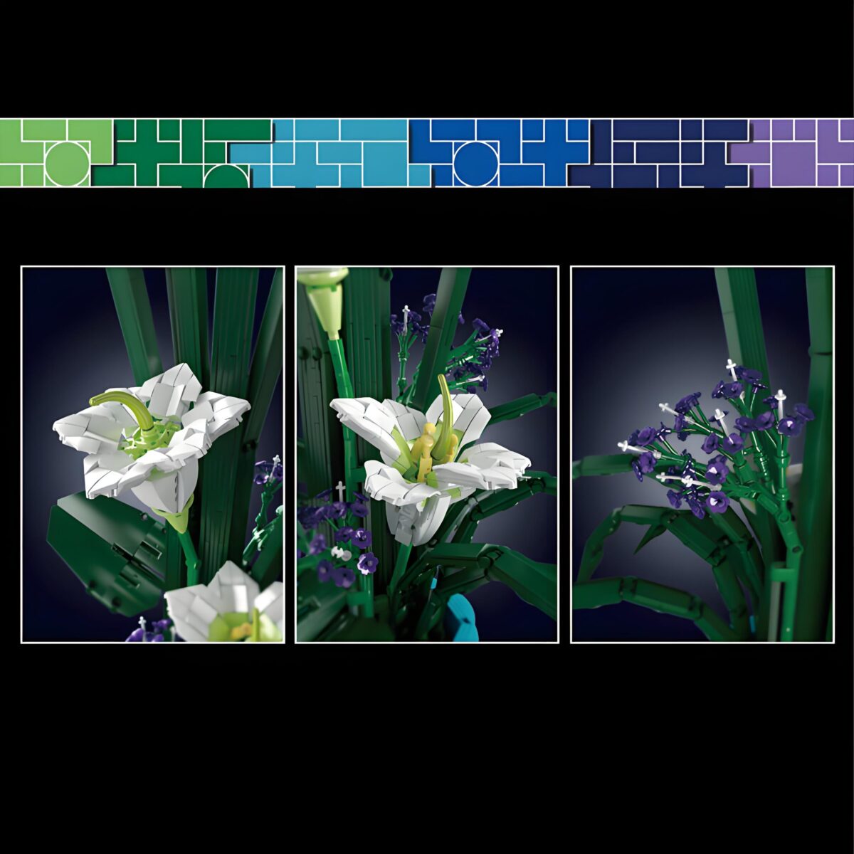 MK10023 The Cloudy Garment Fairy Lily Bonsai  1513PCS - Image 4