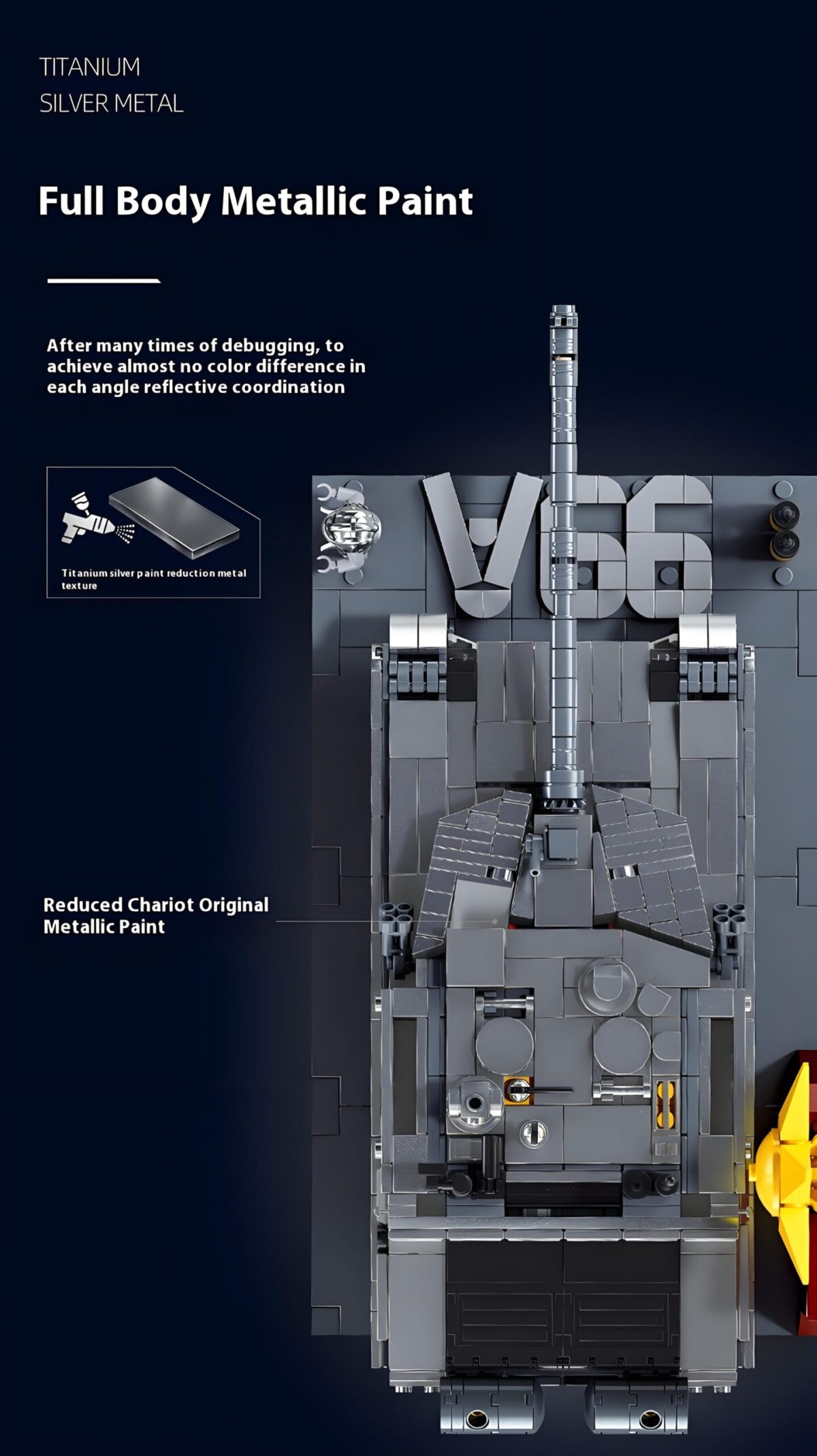 M38-B1234 1:35 The Model Play Zone: ZTZ-99AS Main Battle Tank Metal Paint  1079PCS - Image 3