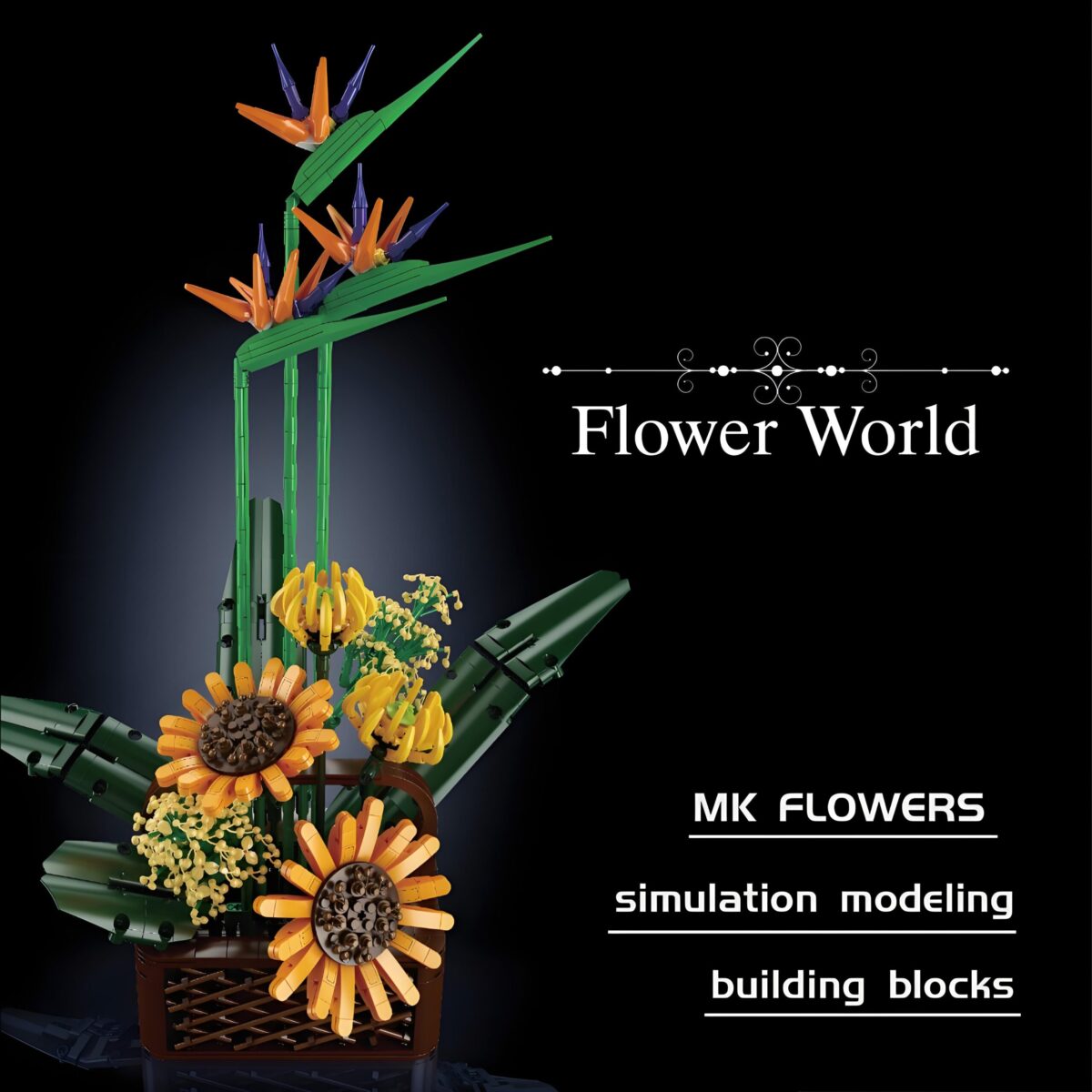 MK10024 The Flower World:Birds Of Paradise   1608PCS - Image 2