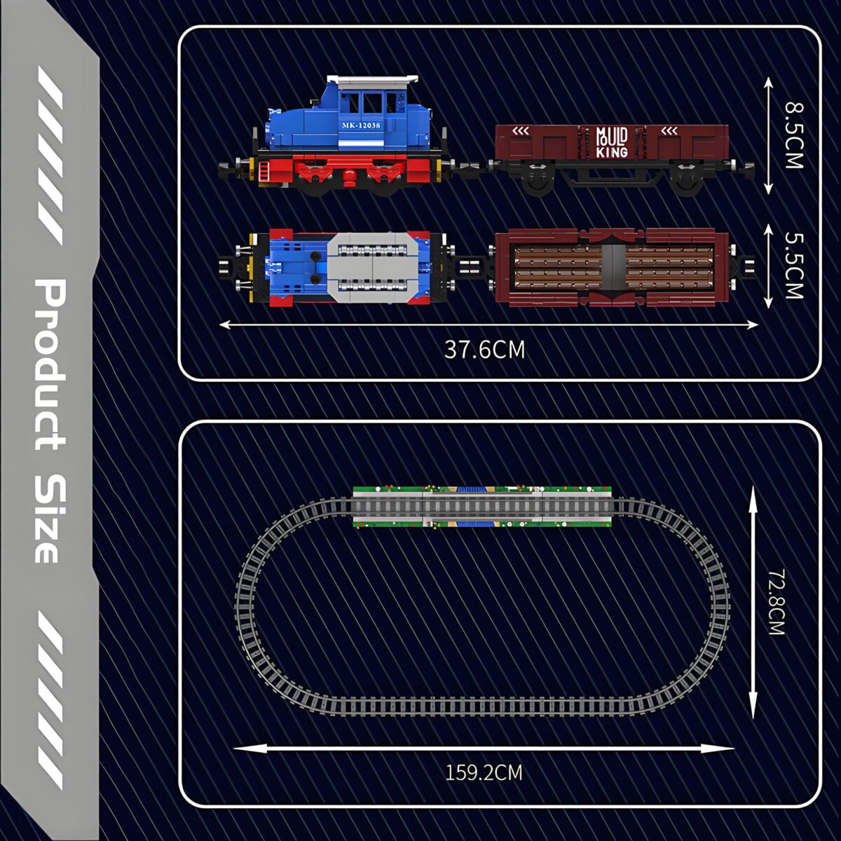 Mould King MK12038  The ESU KG230 Diesel locomotive  1117PCS - Image 5