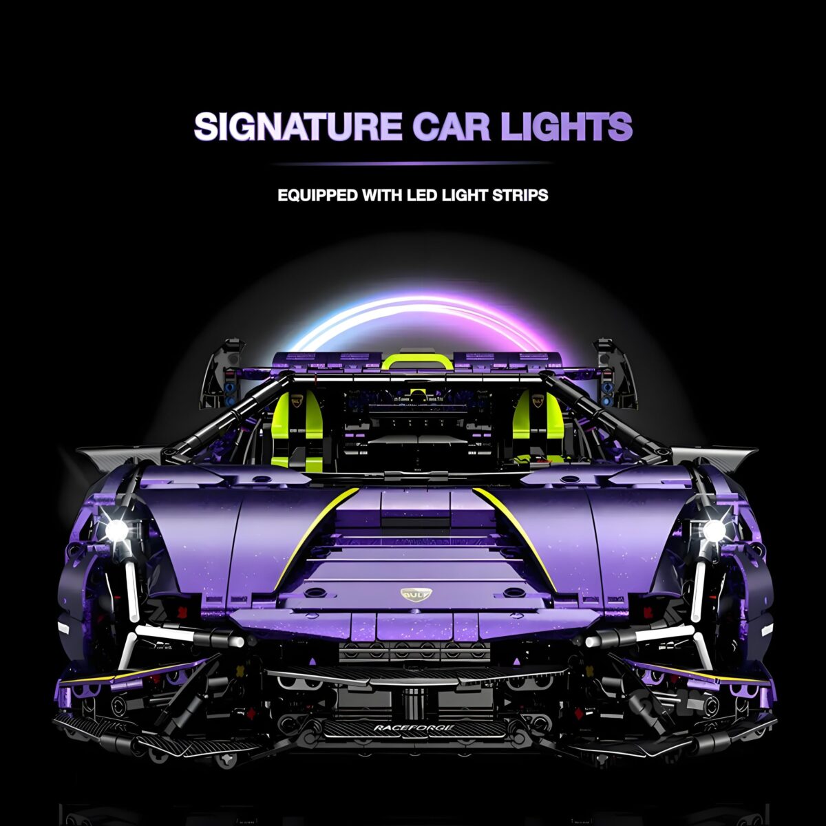 10635 1:8 The Lamborghini Purple Bull Supercar  3654PCS - Image 2