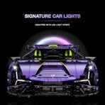 10635 1:8 The Lamborghini Purple Bull Supercar  3654PCS - Image 2