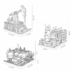 JJ9221-9222-9223 The Industrial Oil Refinery Complex  2142PCS - Image 6