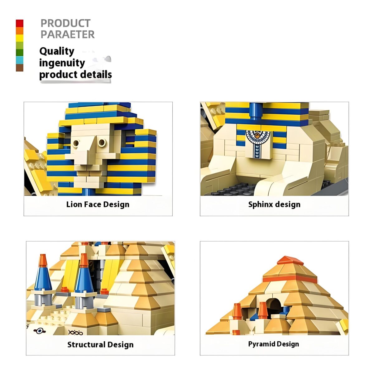 WG4210 The Pyramids of Egypt Minibrick 624PCS - Image 3