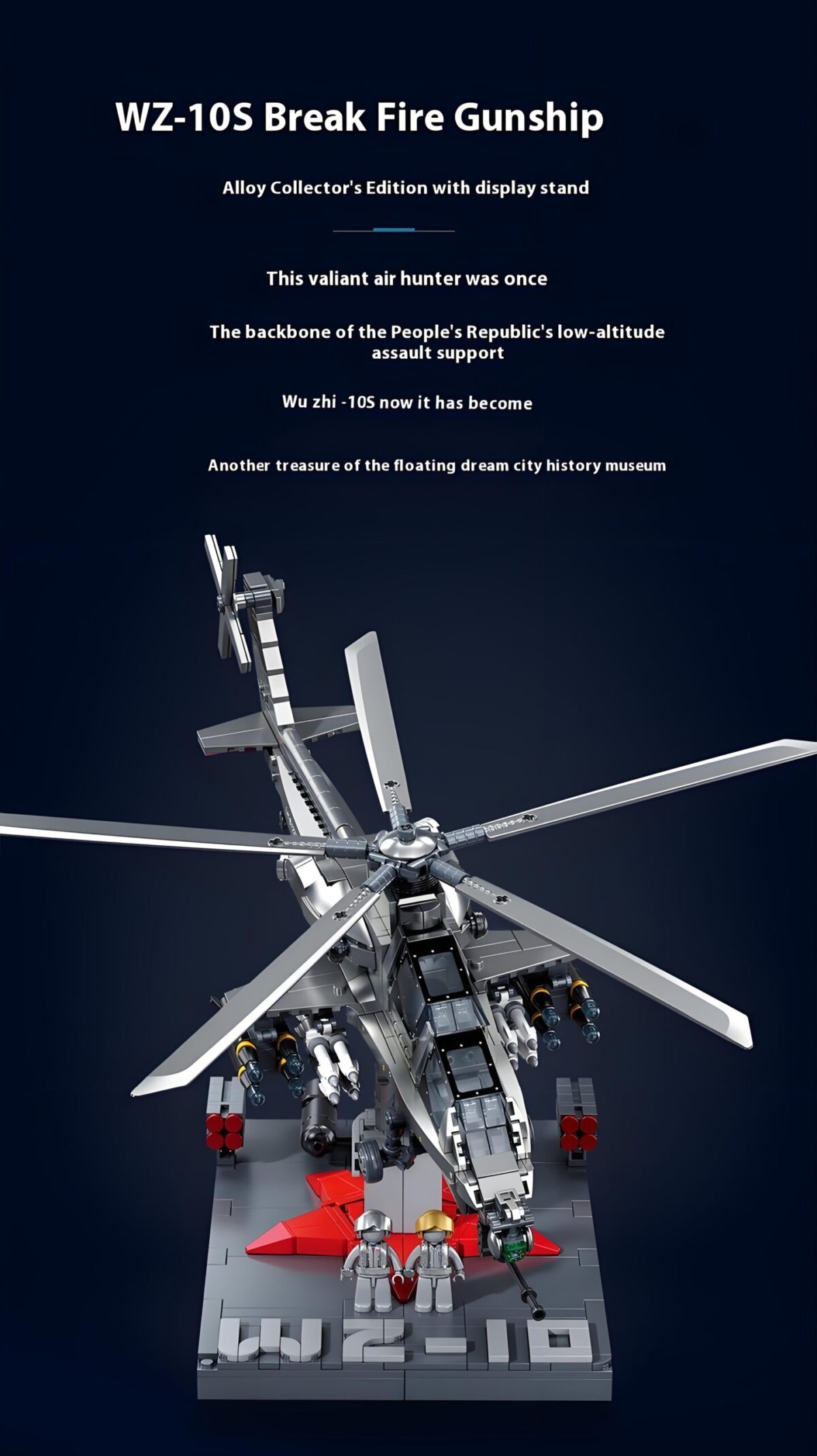 M38-B1233 1:35 The Model Play Zone: WZ-10S Gunship Helicopter   914PCS - Image 6