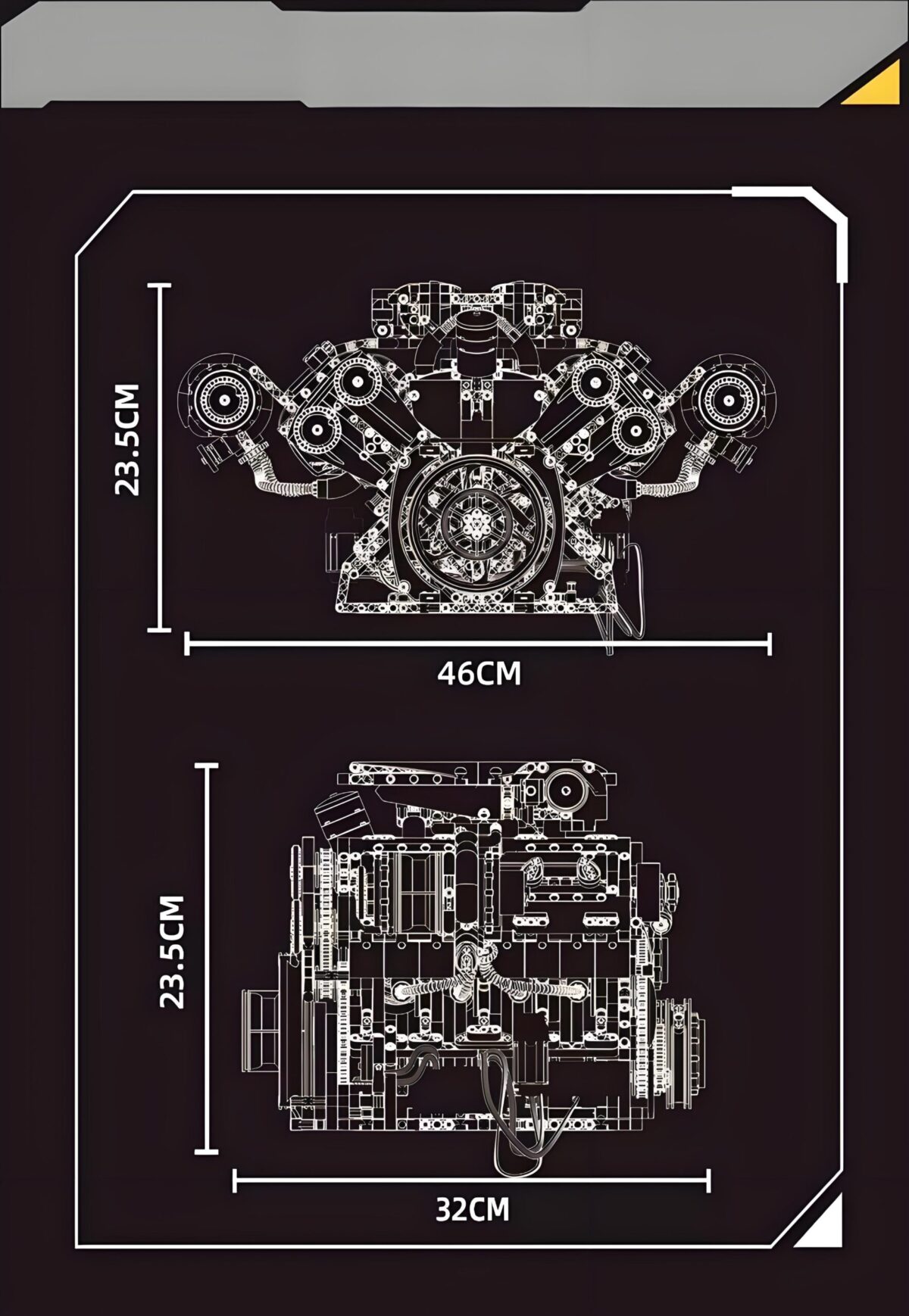 K96204 The Supercar V8 Engine  3201PCS - Image 6