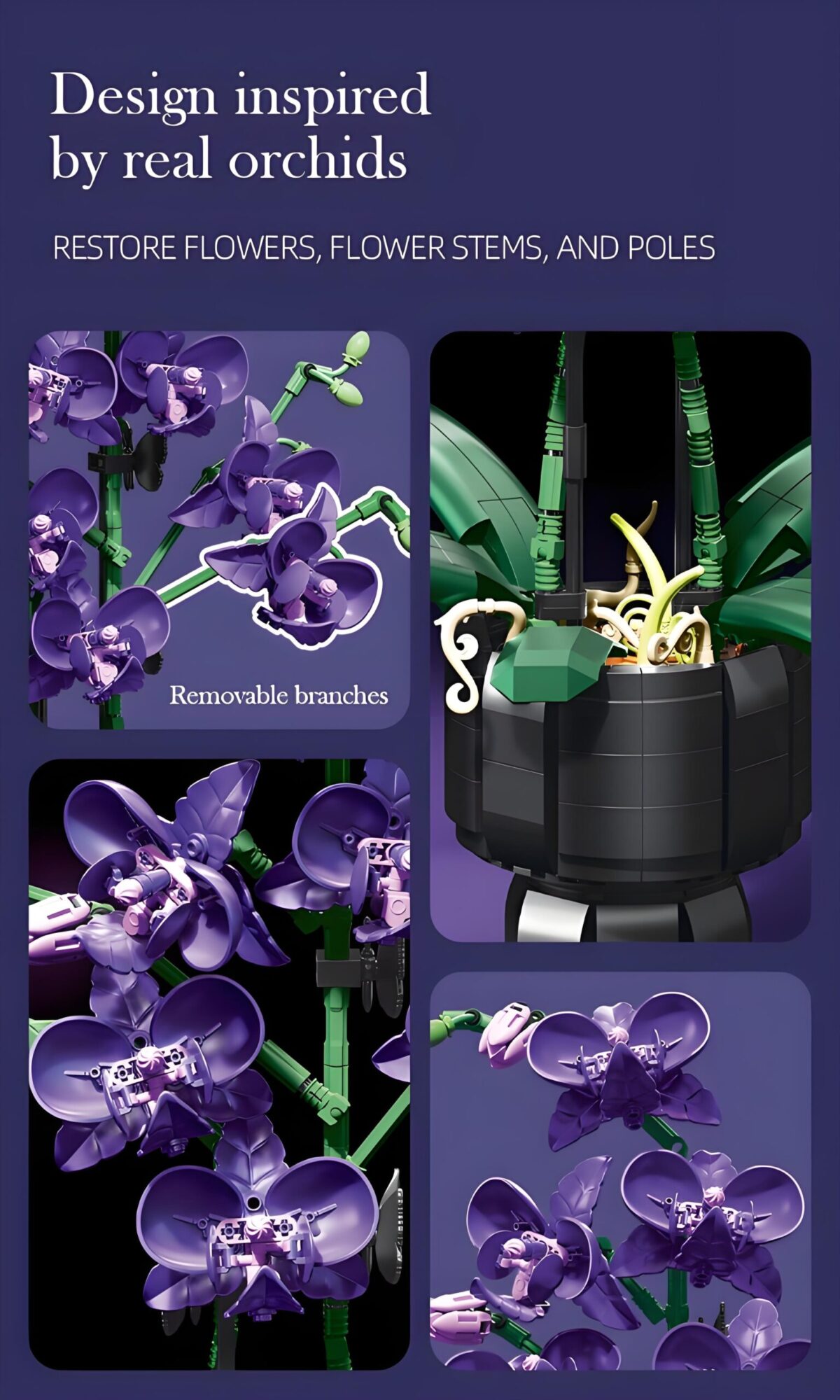 JJ9235 The Purple Orchid   666PCS - Image 5