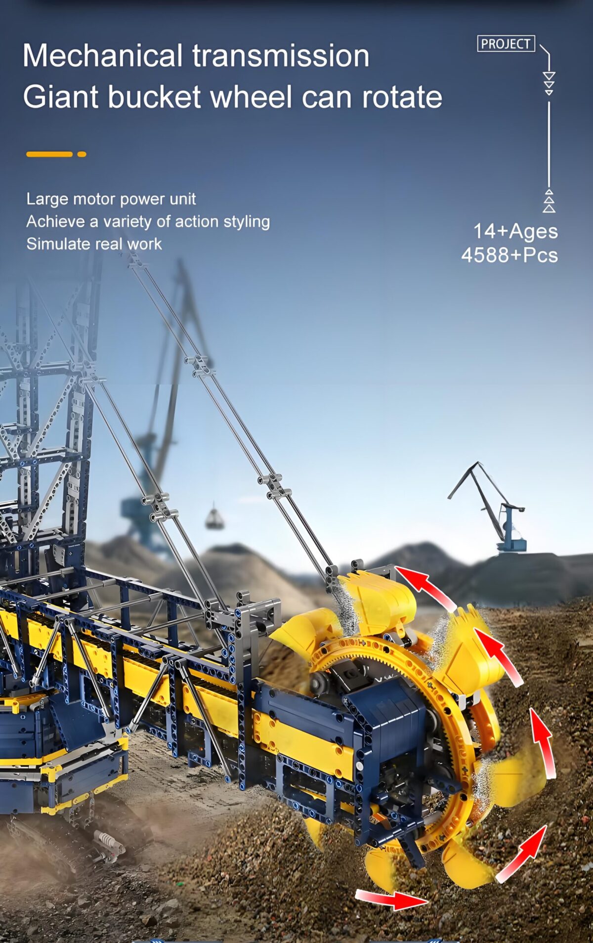 MK17006 The Bucket Wheel Excavator  4588PCS - Image 3