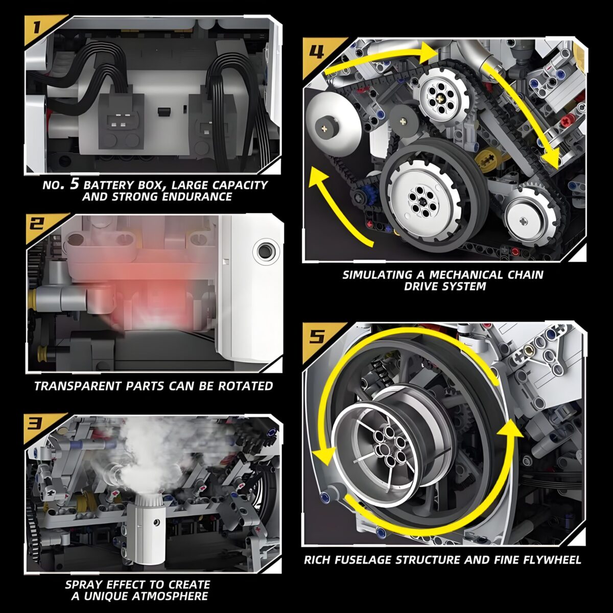 K96204 The Supercar V8 Engine  3201PCS - Image 4