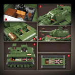 QG100253 The WWII KV-1 Heavy Tank Model 1941  1192PCS - Image 4