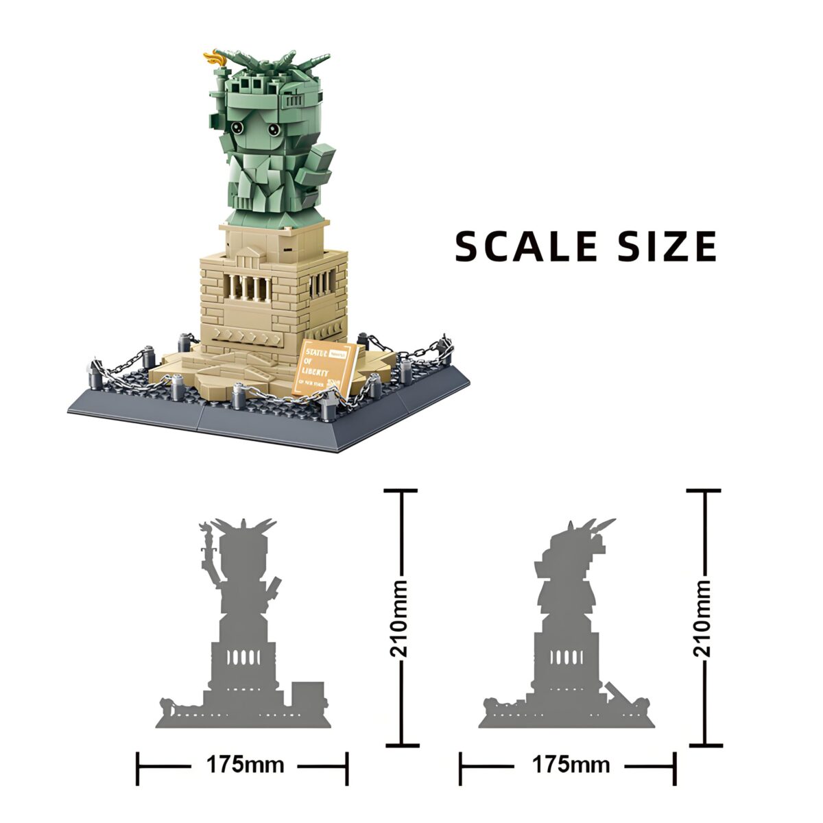 WG3210 The Mini Statue Of Liberty  Minibrick 414PCS - Image 4