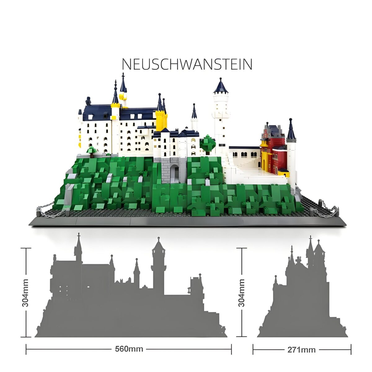 WG6226 The Schloss Neuschwanstein Minibrick 1969PCS - Image 3